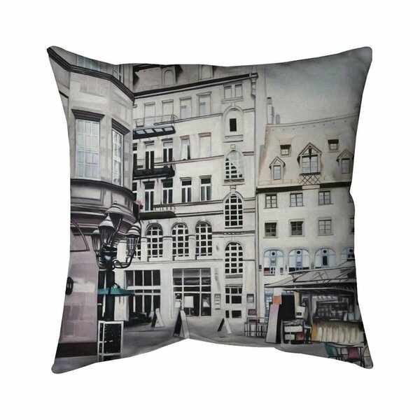 Begin Home Decor 26 x 26 in. Street Scene In Germany-Double Sided Print Indoor Pillow 5541-2626-AR6